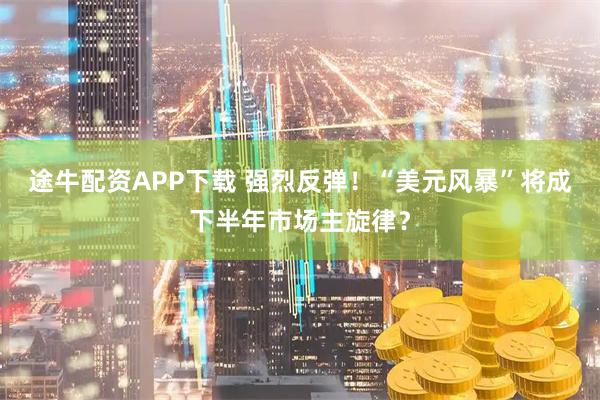 途牛配资APP下载 强烈反弹！“美元风暴”将成下半年市场主旋律？
